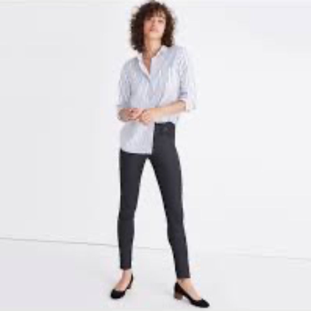 Madewell 9" High Rise Skinny Black Jeans Sz 25